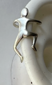 Ear Cuff - Climbing Man Ear Cuff in Sterling Silver or Gold Vermeil