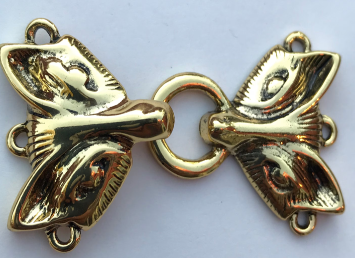 Cloak Clasp - Fox Cloak Clasps Set of 3, available in silver or gold.