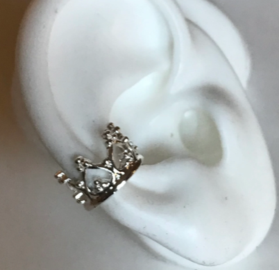 Ear Cuff - Crown Ear Cuff in Silver or Gold