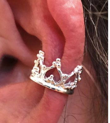 Ear Cuff - Crown Ear Cuff in Silver or Gold