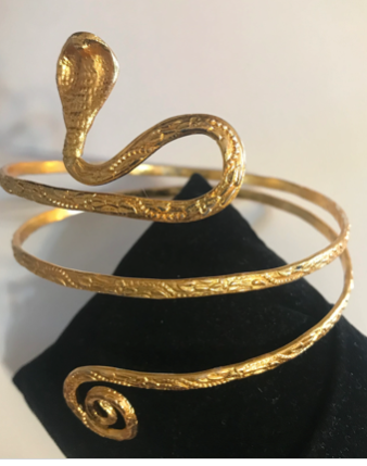 Bracelet - Gold Snake Arm Band Silver or Gold