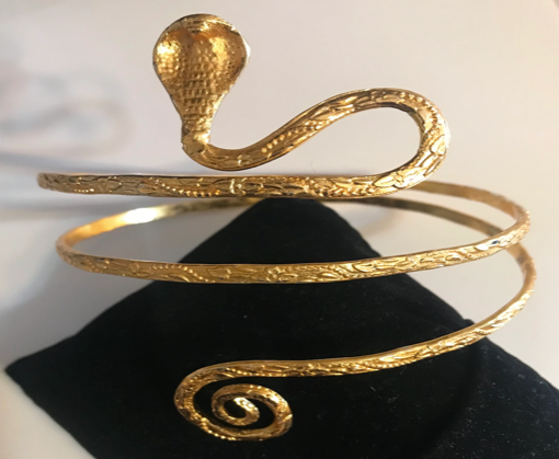 Bracelet - Gold Snake Arm Band Silver or Gold