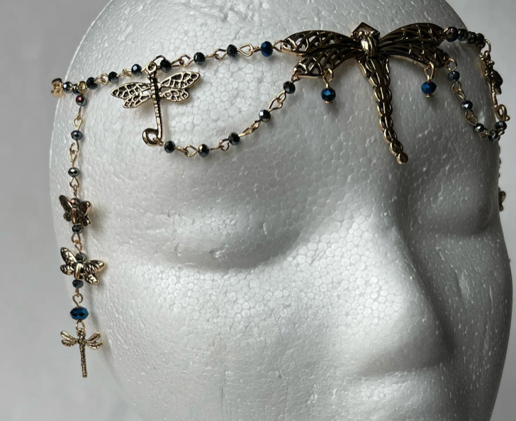 Dragonfly Tiara Circlet (Silver or Gold)