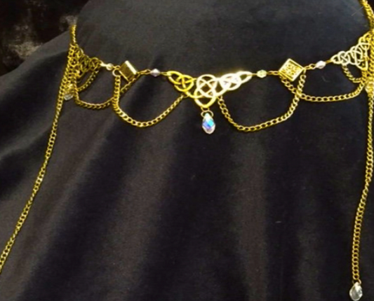 Tiara - Triple Celtic Tiara Circlet - Silver or Gold