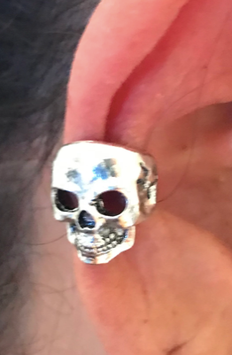 Ear Cuff - Skull Ear Cuff (Silver)