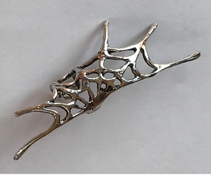 Spiders Web Ear Cuff in  Silver