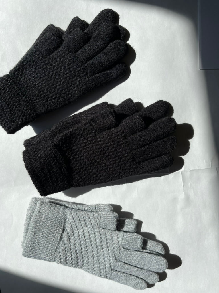 Gloves - Two Finger Gloves Black, Gray or Rose