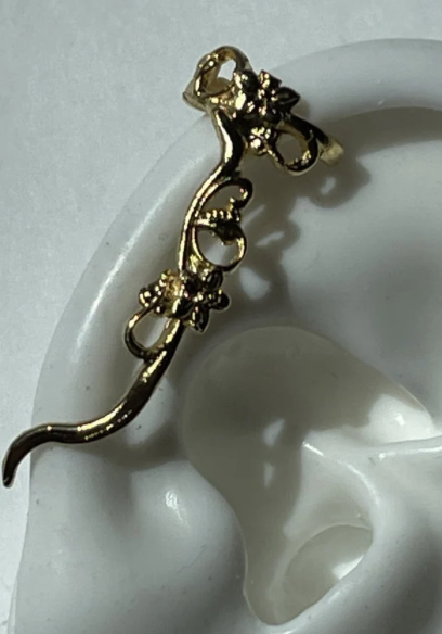 Ear Cuff - Climbing Vine Ear Cuff in Silver or Gold